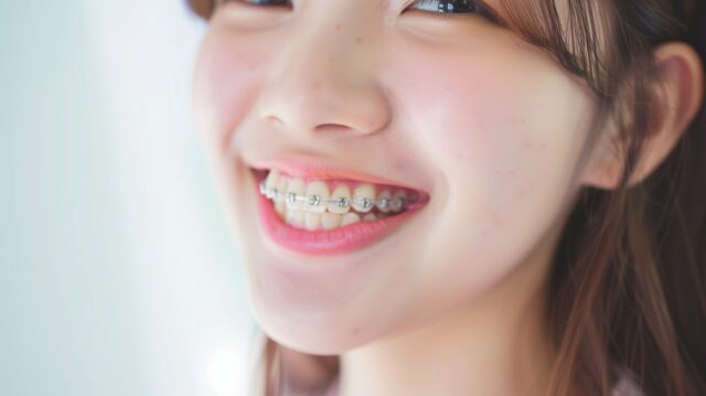 矯正治療中の女性